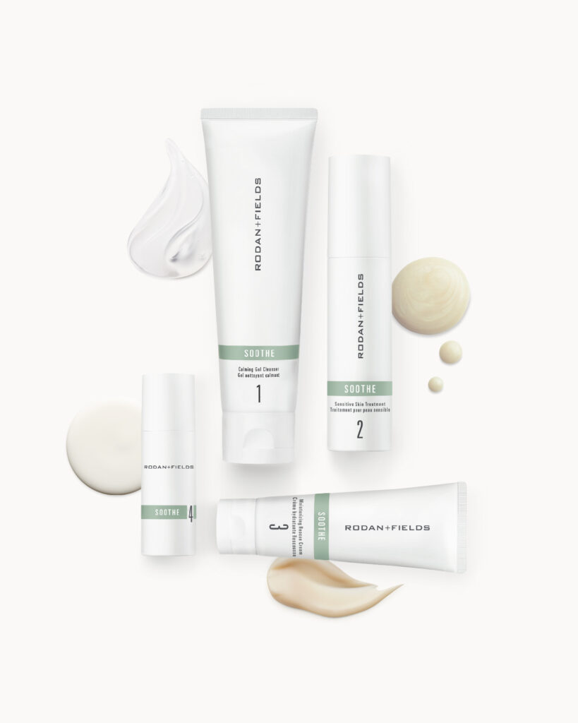 4-part Soothe regimen for sensitive skin